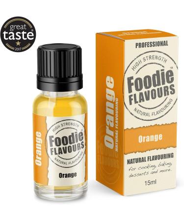 Foodie Flavours Natural Orange Flavouring - High Strength 15ml (Pack of 1) - Buy Online on GoSupps.com