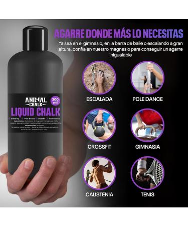 Animal Chalk - Advanced Liquid Magnesium 200ml | Optimal Grip for Climbing CrossFit Pole Dance & Gym | Best Liquid Chalk for Performance - Buy Online on GoSupps.com