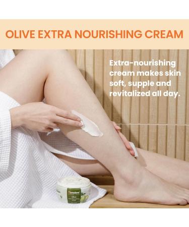 Himalaya Olive Extra Nourishing Cream with Olive Oil Almond Oil Vitamin E & Rice Bran for Deep Nourishment and Body Moisture 6.76 fl oz (200 ml) - Buy Online on GoSupps.com