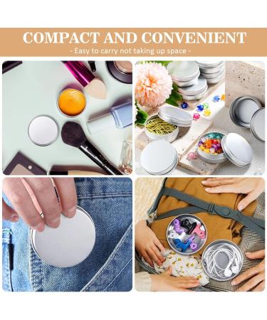 Veuwolm 30-Piece Aluminum Cocks Set - Travel Cream Boxes with 72 Round Stickers Empty Lip Balm Cans for Cosmetics 15ml Silver - Buy Online on GoSupps.com