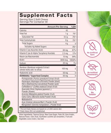 Force Factor Collagen Boosting Superfoods Vegan Collagen Booster for Women with Biotin Hyaluronic Acid and Vitamin C for Hair Skin Nails & Joint Support Tropical Fruit 60 Soft Chews 1 Pack Soft Chews - Buy Online on GoSupps.com