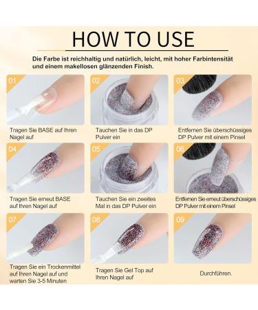 Mrcuvaryas Dipping Powder Nails Set - Pearl Chrome Nail Powder with Base Top Coat Activator & Brush | French Dip Powder Starter Kit for DIY Nail Art at Home - Perfect for Beginners - Buy Online on GoSupps.com