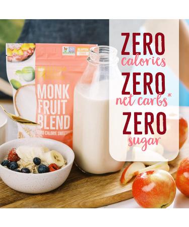BetterBody Foods Monk Fruit Sweetener Blend | Zero Calorie Raw Cane Sugar Substitute for Keto Diet | 1lb Bag - Buy Online on GoSupps.com