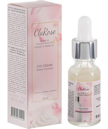 ClaRose - Detoxifying Anti-Aging Facial Kit: Face Serum (20ml) and Eye Cream (30ml) with 100% Natural Rose Oil Yogurt and Prebiotic. - Buy Online on GoSupps.com