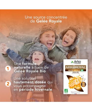 Arkopharma Arko Royal Jelly 2500 mg Organic 20 Phials - Buy Online on GoSupps.com