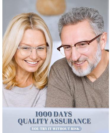 CCVOO 3 Pack Blue Light Blocking Reading Glasses | Retro Semi Rimless Readers | UV400 Round Eyewear | Men Women | 1.25x Magnification - Buy Online on GoSupps.com