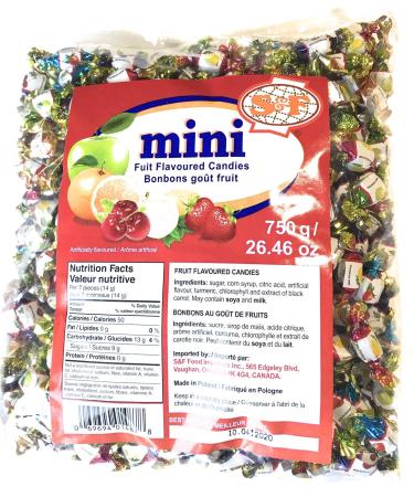 Assorted Fruit Filled Mini Hard Candies 750g/26oz
