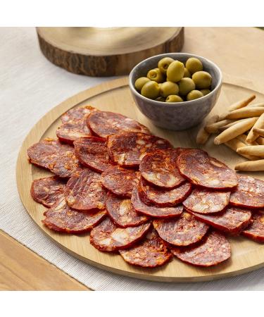 Mild Chorizo Ring - Authentic Spanish Tapas 7oz (Sarta) - All Natural, Gluten Free, No Nitrates, Nitrites, Color Additives, Preservatives or Artificial Ingredients - Jamonprive - Buy Online on GoSupps.com