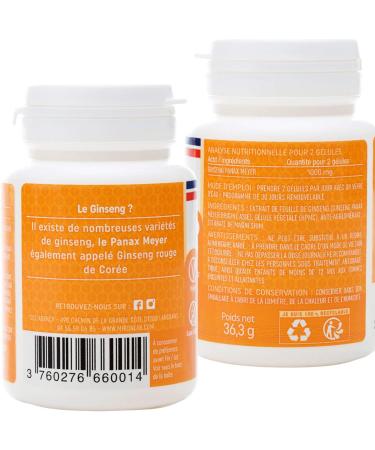 Korean Red Ginseng - Root | High Dosage 1000mg | Ginsenosides 12.5mg Tested | 120 Capsules 2 Months | 100% Panax Meyer Ginseng | Anti Stress & Energy Booster | French Laboratory | MIRONLAB - Buy Online on GoSupps.com