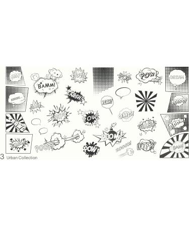 MoYou XL Urban Plates Collection 3 - Comics Design Nail Art Stamping Template for Creative Nail Designs - Buy Online on GoSupps.com