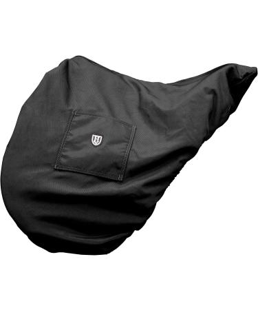 Harrison Howard Premium Waterproof/Breathable Fleece-Lined Saddle Cover - Mars Black Dressage-One Size - Buy Online on GoSupps.com