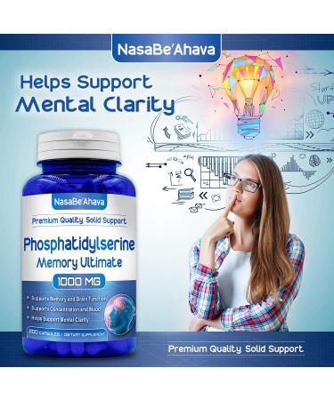 NASA Beahava Phosphatidylserine 1000mg Memory Support - 200 Capsules with Ginkgo & DMAE for Cognitive Health, Brain Function & Mental Clarity - Buy Online on GoSupps.com