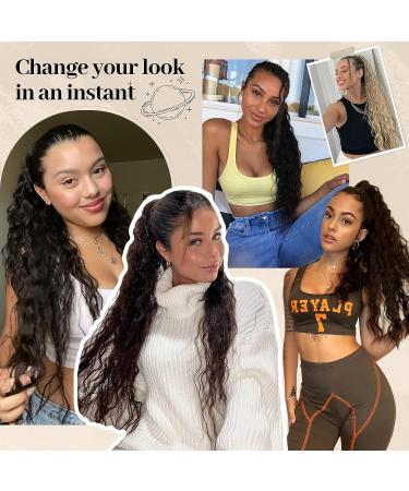KooKaStyle 30 Inch Dark Brown Wavy Ponytail Extension - Clip-On Synthetic Curly Hairpiece for Women and Girls - Buy Online on GoSupps.com