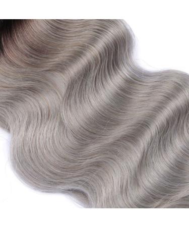 Shop 100% Remy Keratin Bonded Hair Extensions | #1B/Silver Ombre 50cm Wavy 50 Strands Easy to Use - Buy Online on GoSupps.com