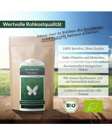 500g Organic Spirulina Powder - 100% Natural EU Organic Certified Raw Food Quality No Additives - Buy Online on GoSupps.com