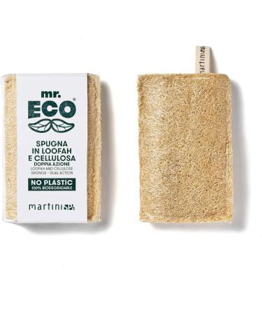 Mr.Eco Martinispa Dish Sponge - Eco-Friendly Loofah & Cellulose 30g | Sustainable Cleaning for Your Kitchen - Buy Online on GoSupps.com