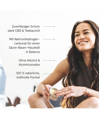 CBD Deocreme Aluminum-Free Deodorant 100 mg Cannabidiol (CBD) with 100% Natural Ingredients Organic Natural Cosmetic Product with Calendula Mild Citrus Scent - Buy Online on GoSupps.com