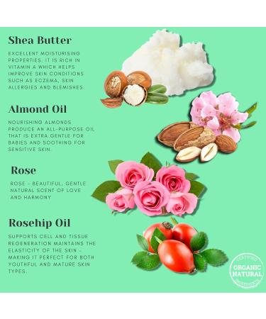 All Naturals Soap Natural & Organic Vegan with Soothing Jojoba Rosehip Shea Butter Cocoa Butter for Children and Sensitive Skin 100g (Rose Blossom) - Buy Online on GoSupps.com