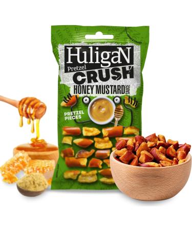 HuligaN Pretzel Crush 18-Pack: Honey Mustard Flavored Snack, 65g Each - Buy Online on GoSupps.com