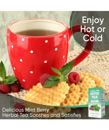 TotalTea Caffeine Free Detox Slimming Tea with Chamomile, Ginger Root, and Hibiscus - Colon Cleanse and Weight Loss Herbal Tea - Natural Citrus Cinnamon Flavor - 25 Bags - Buy Online on GoSupps.com