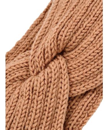 Chunky Knit Headband Set for Women - Black, Dark Grey, Camel, Beige - Buy Online on GoSupps.com