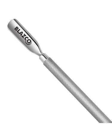 Blazco Professional Grade Stainless Steel Cuticle Pusher & Nail Cleaner - Dual Sided Manicure/Pedicure Tool for Finger and Toe Nails - Cuticle Remover - Durable and Precise - Silver - Buy Online on GoSupps.com