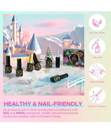 Spring Summer Pastel Gel Nail Polish Kit - 20 Trend Colors + Top & Base Coat - MEFA Macaron Series for Women - Buy Online on GoSupps.com