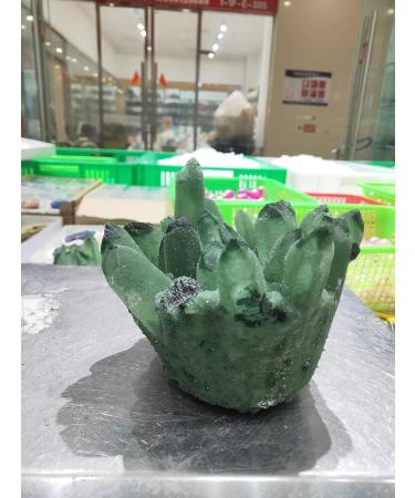 1000gRare Natural Green Ghost Cluster Crystal Stone Clear Crystal Natural Specter Reiki Quartz Stones Specimen Beautiful Crystal Cluster (Size : 500g) - Buy Online on GoSupps.com