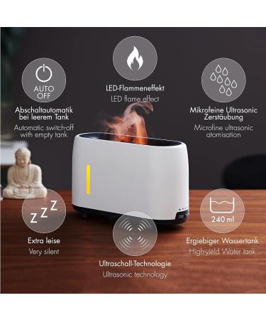 Promed Aroma Diffuser Humidifier 240ml - AL-240 FL Ultrasonic with Automatic Switch-Off & Flame Effect | Essential Oils Fragrance Oil Diffuser - Buy Online on GoSupps.com