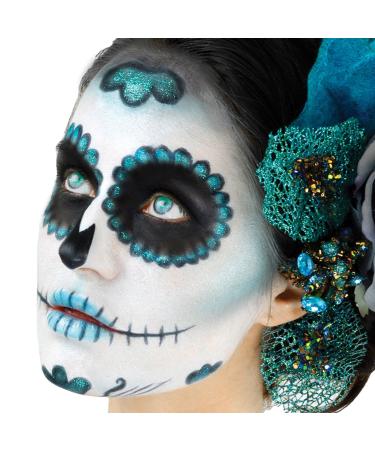 Loftus International Woochie Day of The Dead Sugar Skull Complete 10Pc 23G Makeup Kit Teal Novelty Item