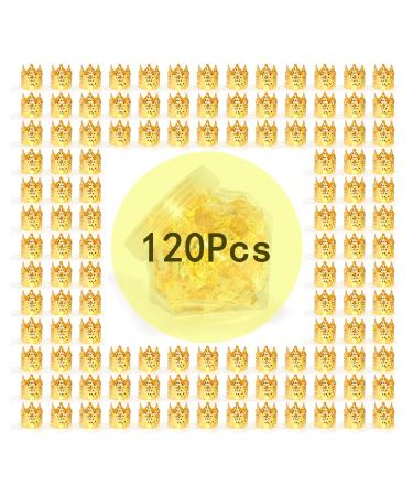 120 Pieces Gold Aluminum Dreadlock Cuffs Beads in Diamond Shaped Bottle - Hair Decorations for Braiding and Dreadlocks - Buy Online on GoSupps.com