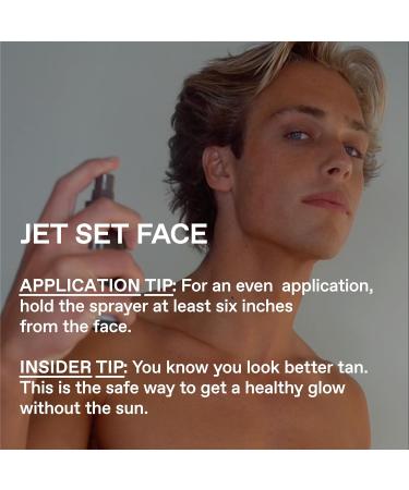 Jet Set Clear Self Tanner Spray for Men - Hydrating Hyaluronic Acid & Watermelon Extract Streak-Free Anti-Orange 3.4 Fl Oz - Buy Online on GoSupps.com