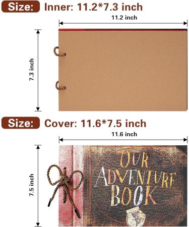 Vienrose Our Adventure Book Scrapbook Album - Up Movie Inspired - 80 Pages - DIY Kit for Couples - Luxury Gift Set - Buy Online on GoSupps.com