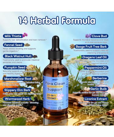 INNIOXV Parasite Cleanse for Humans & Kids 20-in-1 Wormwood Black Walnut Clove Parasite Cleanse Zeolite Organic Chlorella 20 Billion Probiotics Liquid Detox Support Alcohol-Free 30 Servings - Buy Online on GoSupps.com