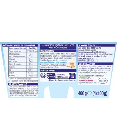 Nestle Creme De Riz au Lait P 'tit Gourmand 4 X 100g - Delicious Rice Pudding Dessert - Buy Online on GoSupps.com