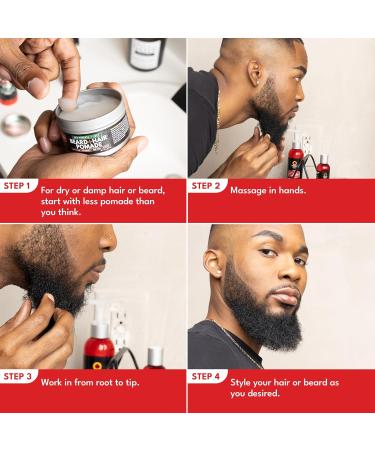 Strong Roots Men Beard & Hair Pomade - Extreme Hold High Shine Flake Free | Natural Jamaican Black Castor Oil | Grooming & Styling Solution - Buy Online on GoSupps.com