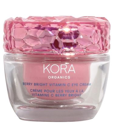 KORA Organics Berry Bright Firming Vitamin C Eye Cream | Hydrate & Strengthen | Certified Organic | Cruelty Free | Refillable | 0.50 fl oz 15mL