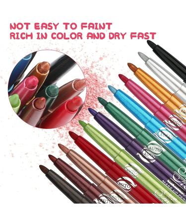 Chargenyang 12 PCS Colorful Eyebrow & Lip Liner Pencil Set - Makeup Cosmetic Kit - Buy Online on GoSupps.com