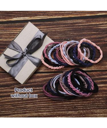Palksky Morandi Hair Ties Bracelets - 24 Pcs Braided Hair Bands for Thick Hair | Women's Hair Accessories - Buy Online on GoSupps.com