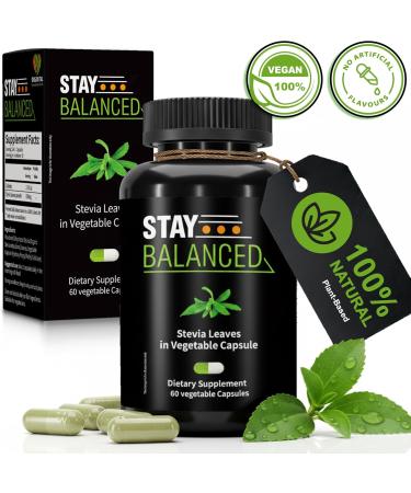 StayBalanced Natural Sugar Balance Supplement 60 Count 100% All Natural Cultivated Leaves Supports Sugar Balance & Overall Wellness Additive-Free Supplement - Buy Online on GoSupps.com