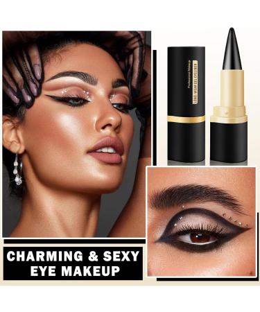 Wekuw 2 pieces eyeliner waterproof kajal marker black quickdrying wiperesistant gel eyeliner eyeliner eyeliner makeup for the ideal eyeliner a daily long - Buy Online on GoSupps.com