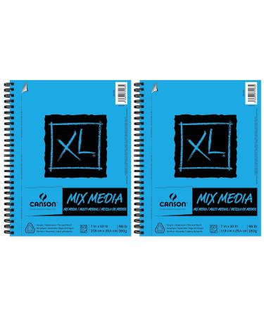  Canson XL Series Oil and Acrylic Paper, Foldover Pad, 9x12  inches, 24 Sheets (136lb/290g) - Artist Paper for Adults and Students