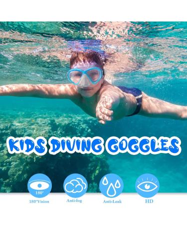 2 Pack Kids Swim Goggles & Diving Mask with Earplugs | Anti-Fog Silicone Glasses for Youth 6-14 | Beach & Pool Gear in Blue Green - Buy Online on GoSupps.com
