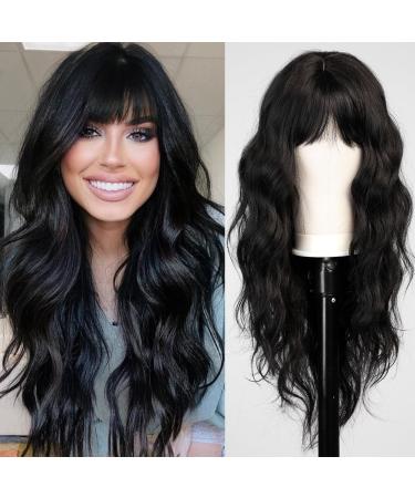 Haircube black wig with pony for women long wavy hair wig curly synthetic wigs for girls daily party use - Buy Online on GoSupps.com
