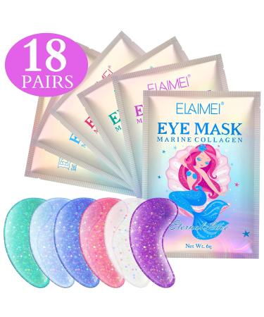 Under Eye Patches (18 Pairs) - Anti-Aging Eye Mask with Marine Collagen & Hyaluronic Acid for Dark Circles & Puffiness - Buy Online on GoSupps.com