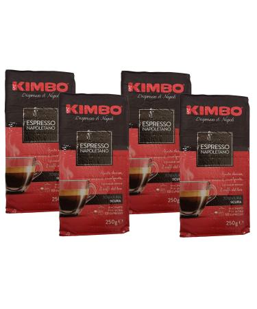 Kimbo Pack of 4 Ground Espresso Coffee Beans 250g
