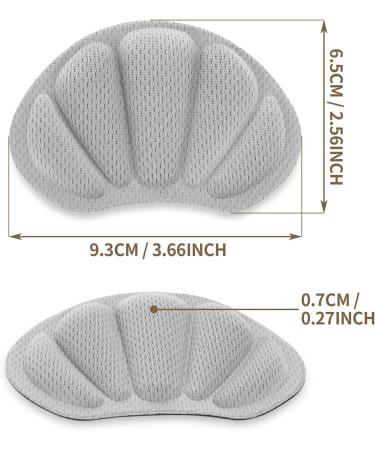 2 Pairs Molain Heel Cushion Inserts - Blister Protectors & Anti-Slip Shoe Pads for Women and Men - Self-Adhesive Heel Grips - Thick Back Insoles (Black Grey) - Buy Online on GoSupps.com