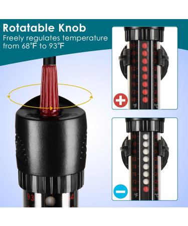 Abhirsh Aquarium Heater 50 Watt - Reliable Fish Tank and Immersion Water Heater Adjustable Temperature Submersible Thermostat Heater for 5-10 Gallon 50W - Buy Online on GoSupps.com