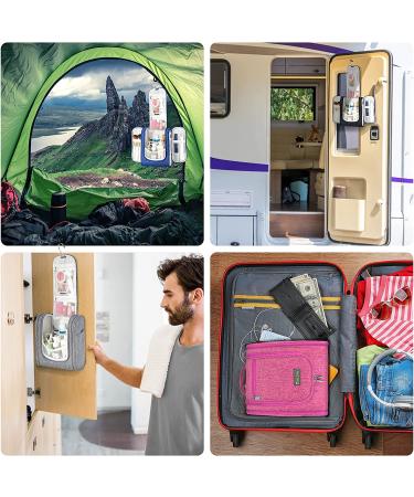 Baleine Water-Resistant Toiletry Bag for Women and Men - Large Gray Makeup Organizer with Hanging Hook - Buy Online on GoSupps.com