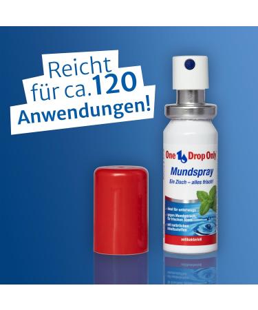 One Drop Only Antibacterial Mouth Spray - Natural Ingredients for Fresh Breath (15 ml) | International Shipping Available - Buy Online on GoSupps.com